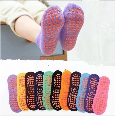 Vớ cotton thể thao co giãn thoáng khí chống trượt dành cho bé