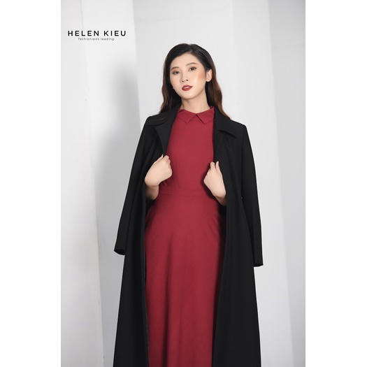 ÁO CHOÀNG MĂNG TÔ ĐEN DÁNG DÀI ❤️𝑭𝑹𝑬𝑬𝑺𝑯𝑰𝑷❤️ Đồ Công Sở Thiết Kế HeLen Kieu Luxury | BigBuy360 - bigbuy360.vn