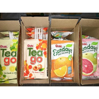 COMBO 5 GÓI Nước trái cây TeaGo - Sunday Oishi 190ml