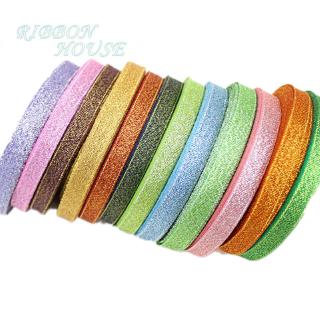 Cuộn dây ruy băng ánh kim dài 25 thước chiều rộng 3/8 Inch (10mm) dùng trang trí tiệc
