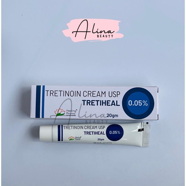 Tretinoin Tretiheal CREAM USP 0.1%, 0.05%, 0.025% Kem giảm mụn, chống lão hóa 20g