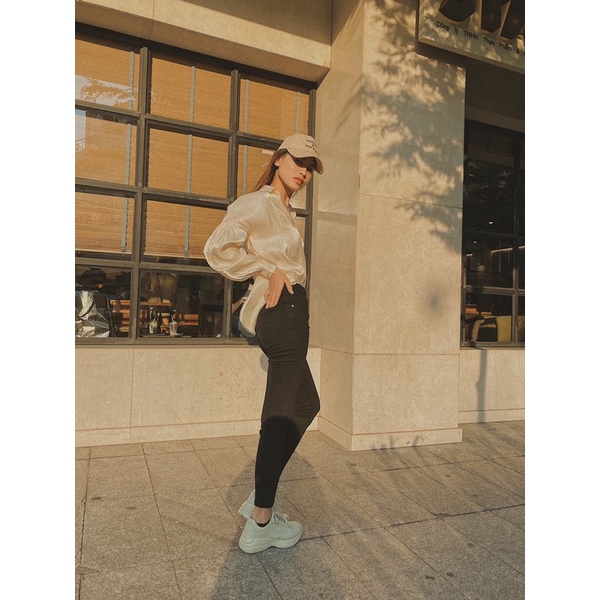Quần Jean nữ skinny REVERCLOTHINGS, skinny ôm trơn co dãn 4 chiều, quần bò nữ lưng cao