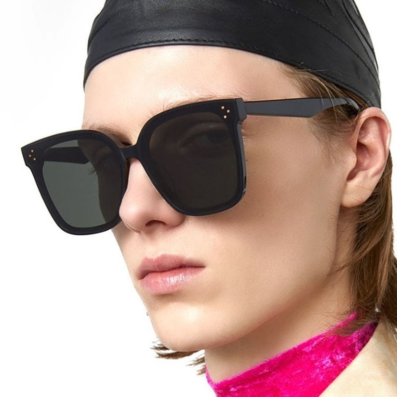 Kính mát gọng vuông phong cách retro thời trang cho nam nữ