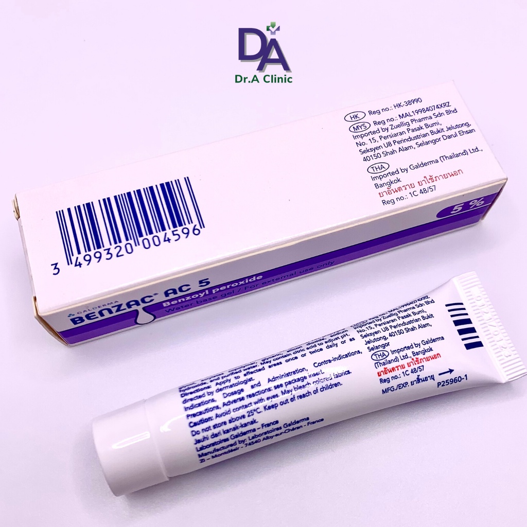 Benzac AC 5 Benzoyl Peroxide 15g Gel Chấm Mụn BPO giảm viêm sưng nhanh gọn hiệu quả - Dr.A Clinic | BigBuy360 - bigbuy360.vn