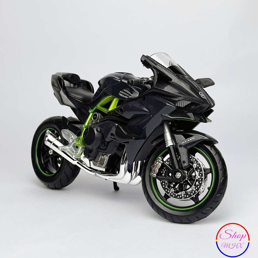 Xe mô hình mô tô Kawasaki Ninja H2r TẶNG KÈM BIỂN SỐ tỉ lệ 1:12 hãng Maisto