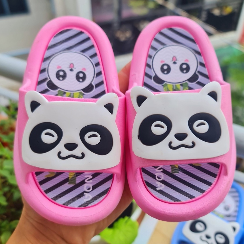 Dép bánh mì cho bé trai bé gái hình gấu trúc dễ thương cao su siêu mềm