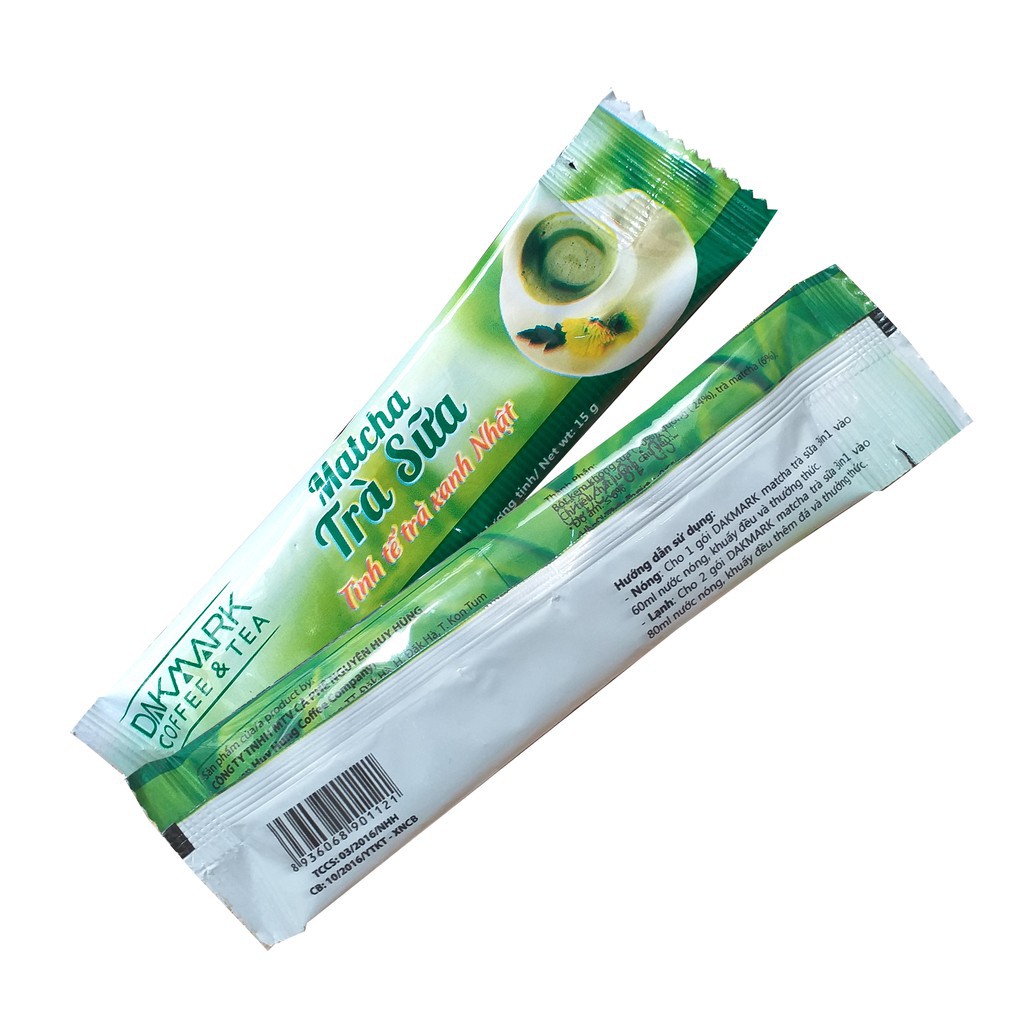 Trà sữa Matcha 3in1 Dakmark - Hộp 20 gói