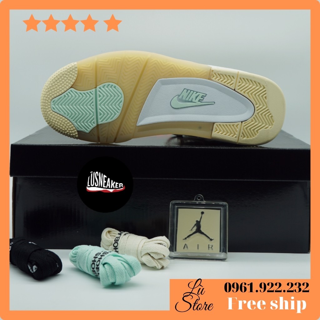 [FREESHIP+ẢNH THẬT] Giày sneaker Off W.hite /A.ir Jo.rdan 4 /C.ream/S.ail" OW/Lù Store | BigBuy360 - bigbuy360.vn