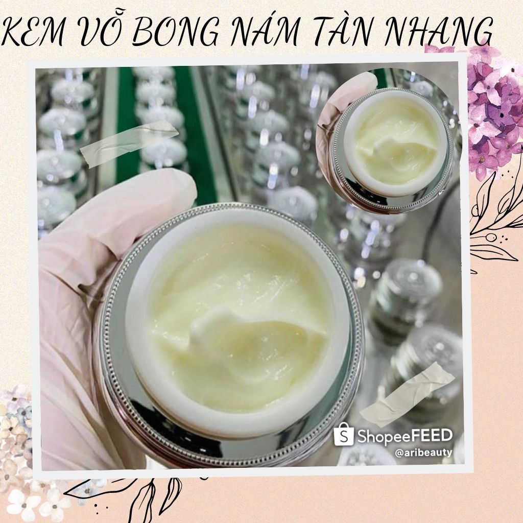 KEM VỖ BONG NÁM TÀN NHANG  dùng khi vi tảo lỗi bong nhẹ và nám thâm tăng sắt tố và ức chế nám nhẹ  20gr