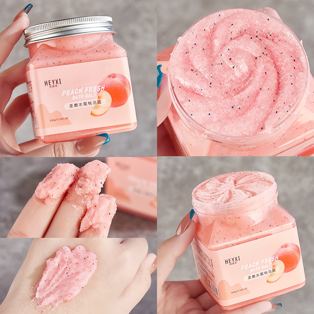 Muối tắm Heyxi tẩy da chết toàn thân giúp sạch mụn lưng, viêm lỗ chân lông toàn thân vị hoa quả Shop Bố Sam
