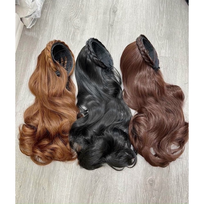 Tóc giả nửa đầu kèm băng đô bờm❤️ FREESHIP ❤️ tặng dưỡng lược chăm sóc tóc