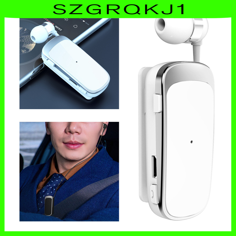 Tai Nghe Bluetooth Cài Áo K52 Có Dây Rút