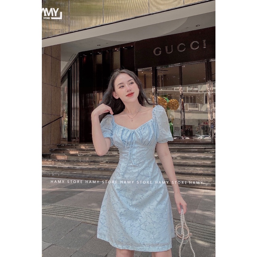 Đầm Ngắn Nhún Ngực