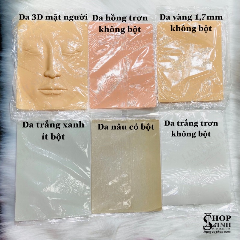Da Giả Phun Xăm, Da Giả Tập Phun Xăm Đủ Các Loại, Không Bột, Ít Bột, Có Bột, Dày, Mỏng, Trơn, Nhám...