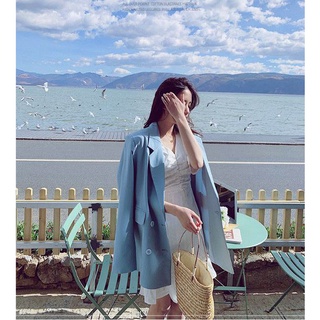Áo blazer tay dài màu trơn cho nữ - Áo blazer vest 2 lớp khoác ngoài dài tay nhiều màu kiểu dáng trẻ trung