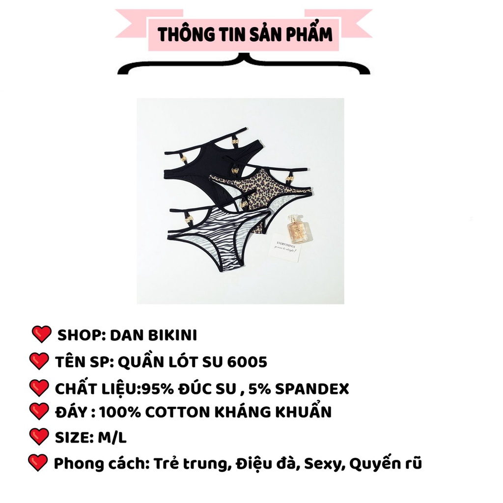 Quần Lót Nữ - Quần lót Su lụa cao cấp thiết kế cá tính điệu đà MÃ 6005