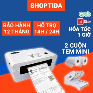 Mua Máy in nhiệt Shoptida SP46 kèm 2 cuộn tem in nhiệt 35*22mm và khay  combo máy in đơn hàng tự dán bảo hành 12 tháng