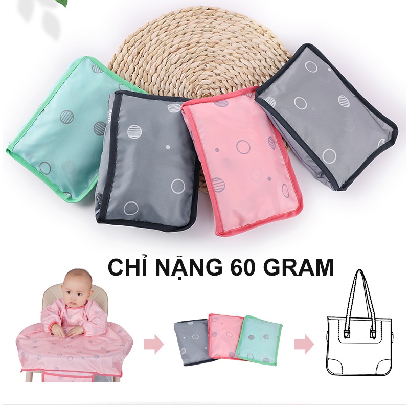 Áo yếm ăn dặm không tay chống nước nhiều màu tùy chọn cho trẻ em