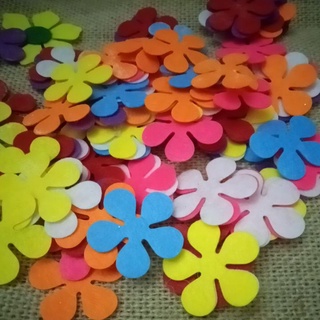 Hoa vải nỉ 3.5cm dập trang trí