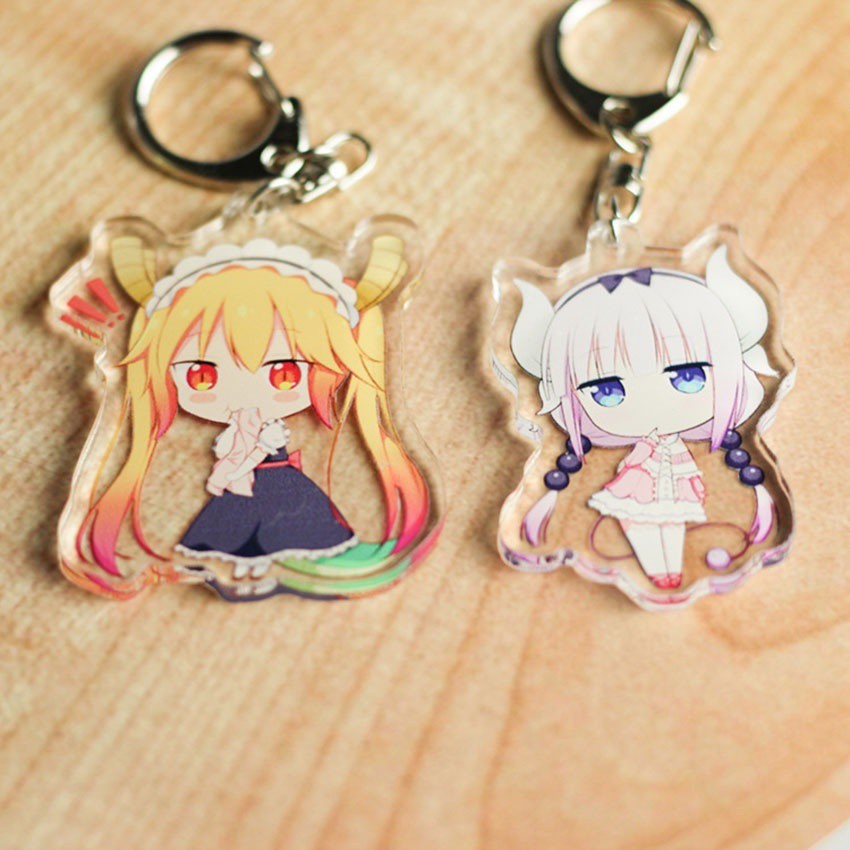 Móc Khóa Hình Anime Kobayashi-san Chi No Maid Dragon Chất Liệu Acrylic