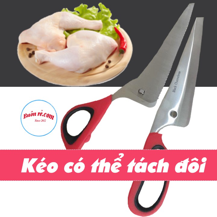 Kéo Cắt Gà Hàn Quốc Cao Cấp -Kéo Kèm Dao Cắt Đồ Đông Lạnh Thông Minh br00347