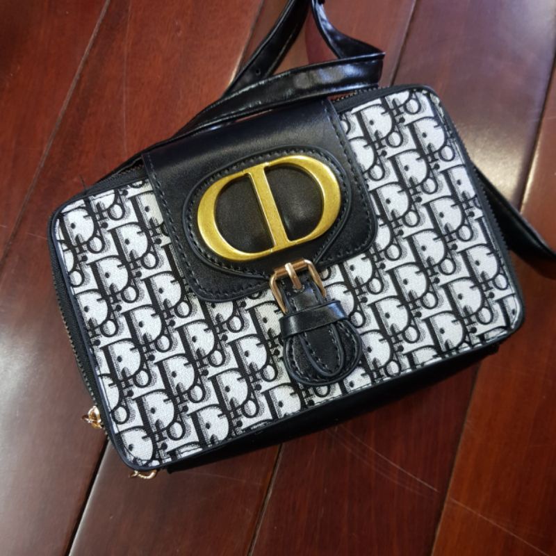 Túi Hộp Đeo Chéo CD Da