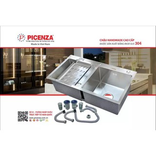 Chậu rửa bát Picenza 2 hố lệch HM8245-615