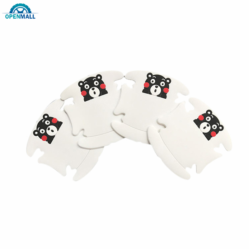 Set 4 Miếng Dán Trang Trí Tay Nắm Cửa Xe Ô Tô Hình Hoạt Hình Đáng Yêu