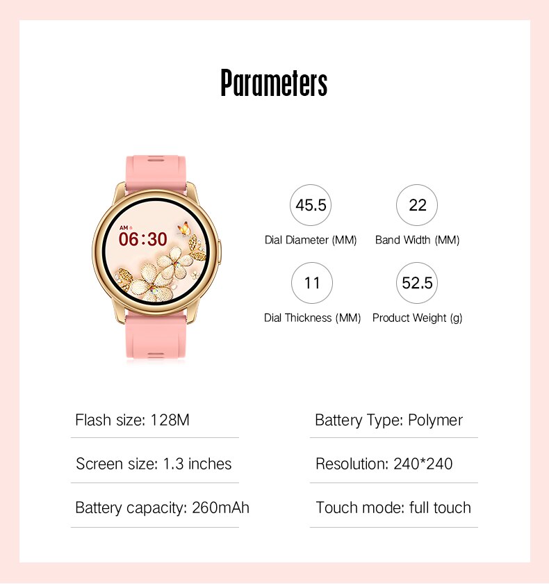 Đồng Hồ Thông Minh Lemfo Lf28M Bt5.0 1.28 Inch Full Màn Hình Cảm Ứng Chống Nước Ip68 Cho Android Ios