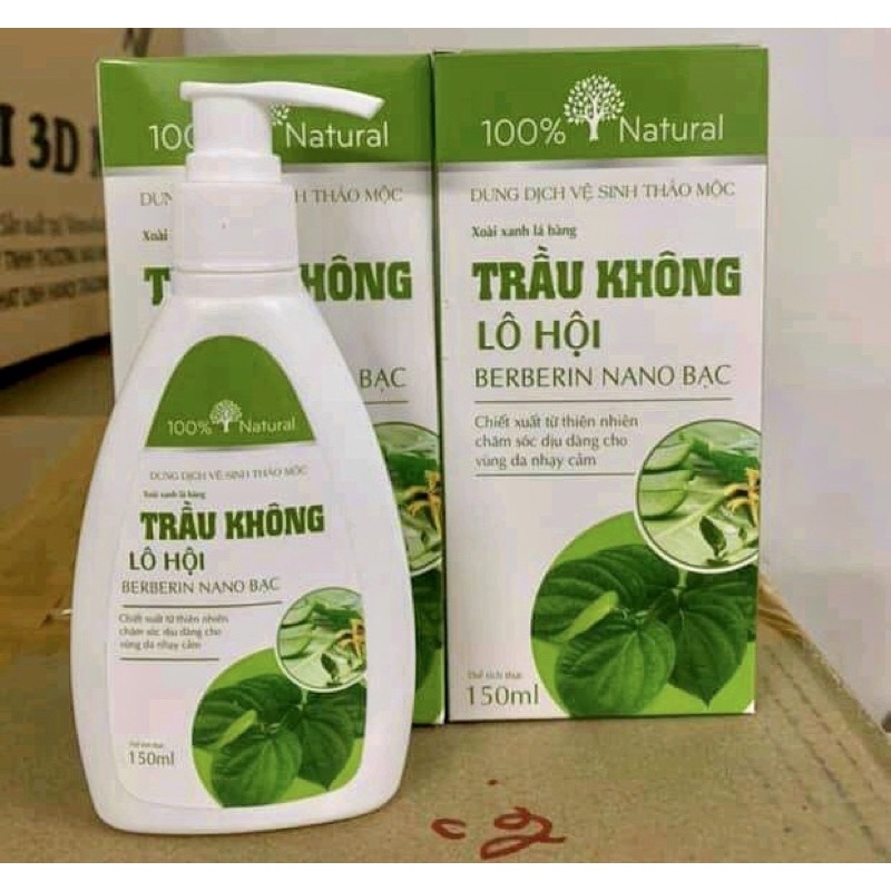 Dung dịch vệ sinh Xoài xanh Lá bàng Trầu không Lô hội Nano bạc giữ sạch sẽ khô thoáng ngăn nấm ngứa chính hãng