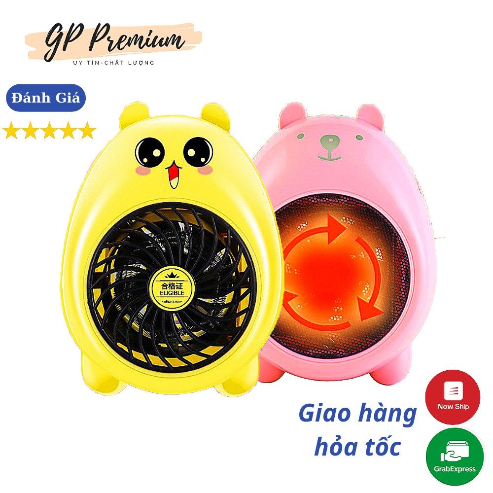 💖FreeShip💖 Quạt Sưởi Mini Hình Thú 600W đa năng - Máy sưởi để bàn đa năng hình thú sưởi ấm phòng đáng yêu