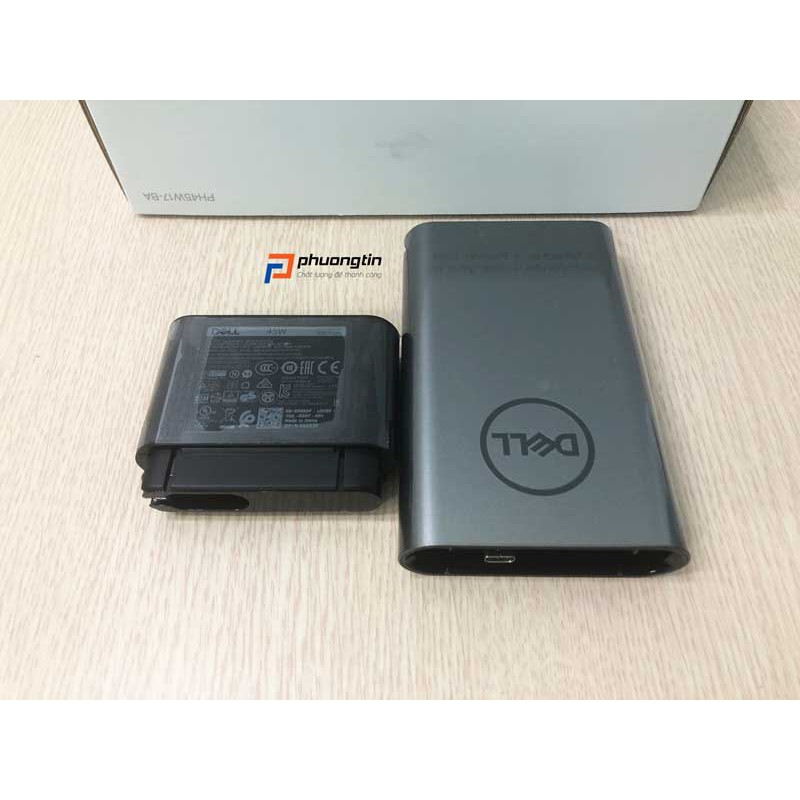 Pin sạc dự phòng Dell Hybrid Adapter 45W + Power bank 43WH – Tặng cáp sạc nhanh điện thoại