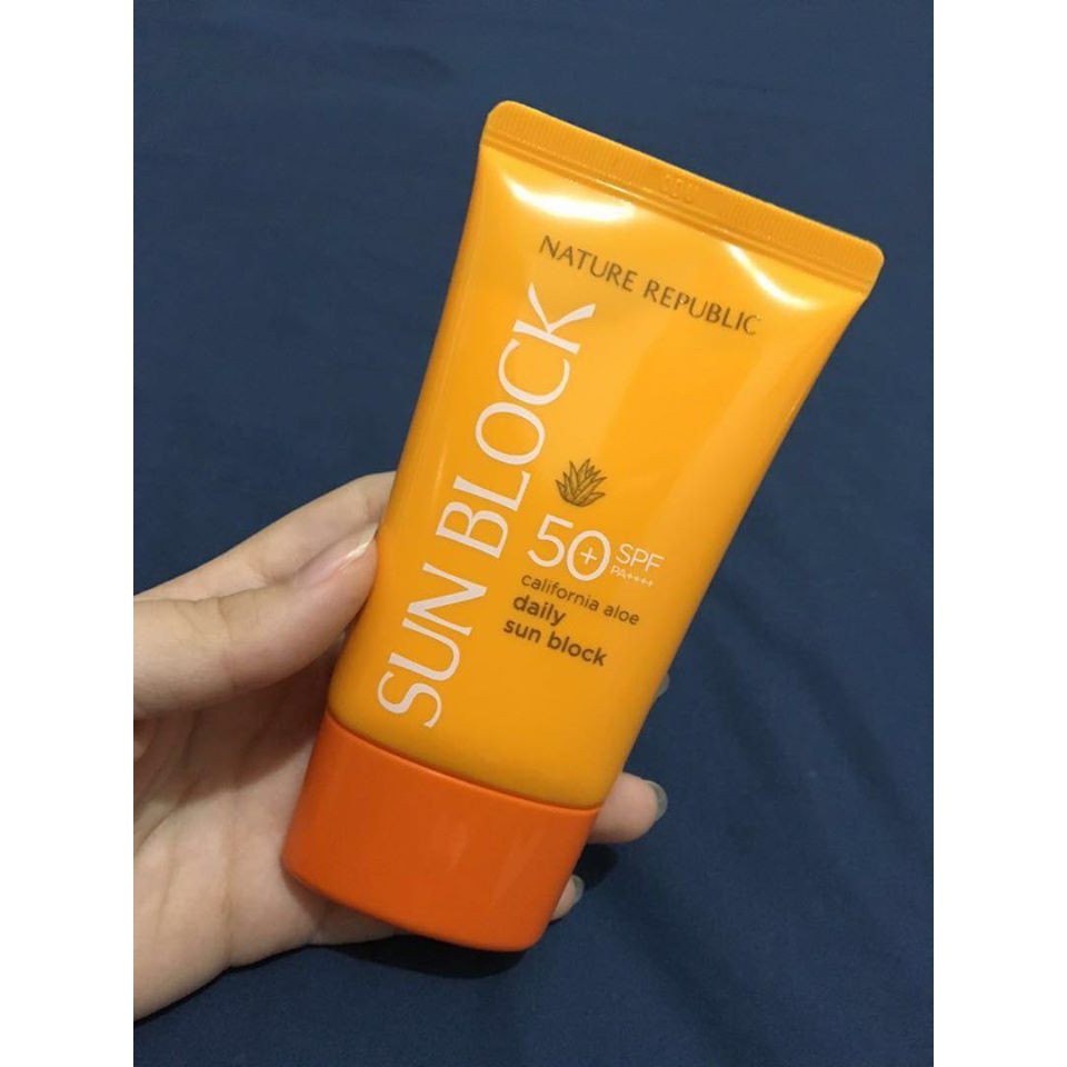 [Giảm giá] Kem chống nắng Nature republic Califonia Aloe Daily Sunblock SPF 50 57ml