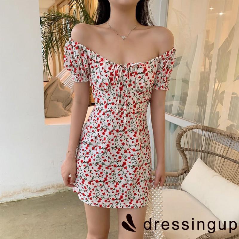 Đầm nữ hở vai phong cách boho thời trang gợi cảm