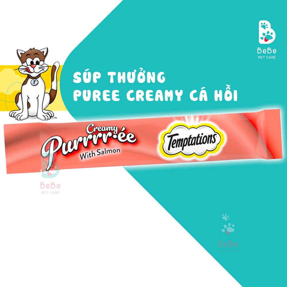 TEMPTATIONS Creamy Puree Cat Treats - Món Ăn Vặt Yêu Chiều Boss Hết Nấc - Nhập Khẩu Từ Mỹ