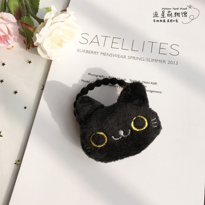 Kẹp Tóc Hình Mèo Đen 3D Dễ Thương Cho Nữ