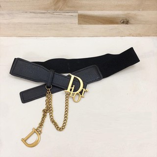 Đai váy Belt chun co giãn KÈM CHAIN D đồng Bản 4cm