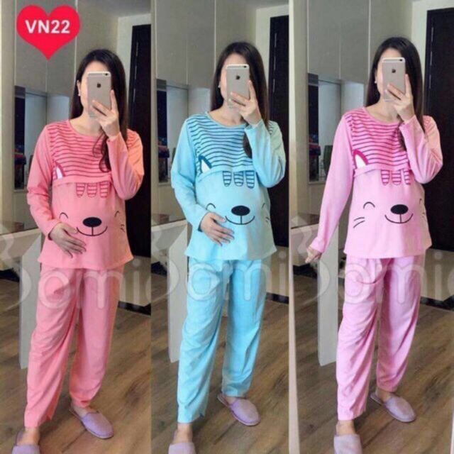 [Mã WA23150 giảm 20k đơn 150k] Bộ bầu +cho con bú cotton 2 trong 1 ( Nhiều mẫu mã)