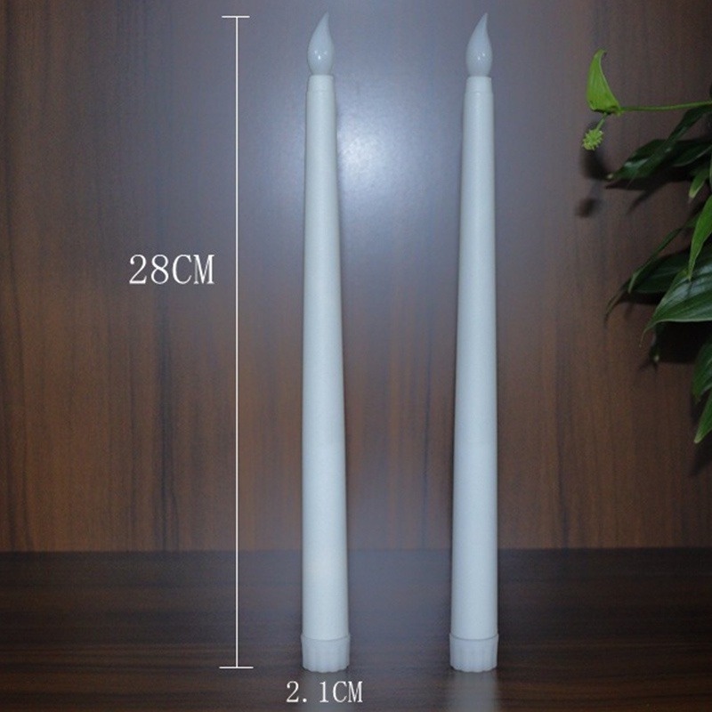 28cm LED Long Candle Light/ Battery Operated Flameless Candle Lamp/ Romantic Birthday Party Wedding Restaurant Decoration