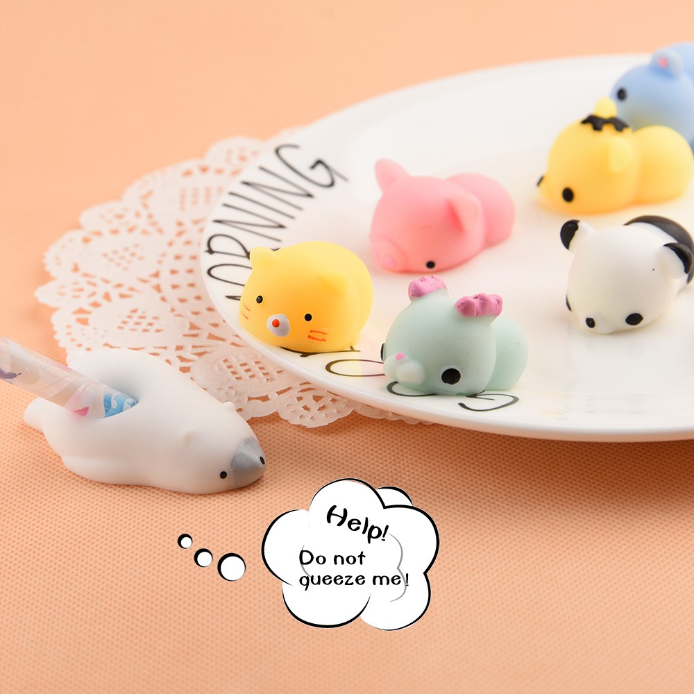 Cute Mini Animal Squishies Kawaii Mochi Squeeze Toys Stretch Stress Squishy Fidget Toy