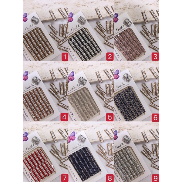 phụ kiên dây đá thương hiệu hot mới gắn móng tay nail