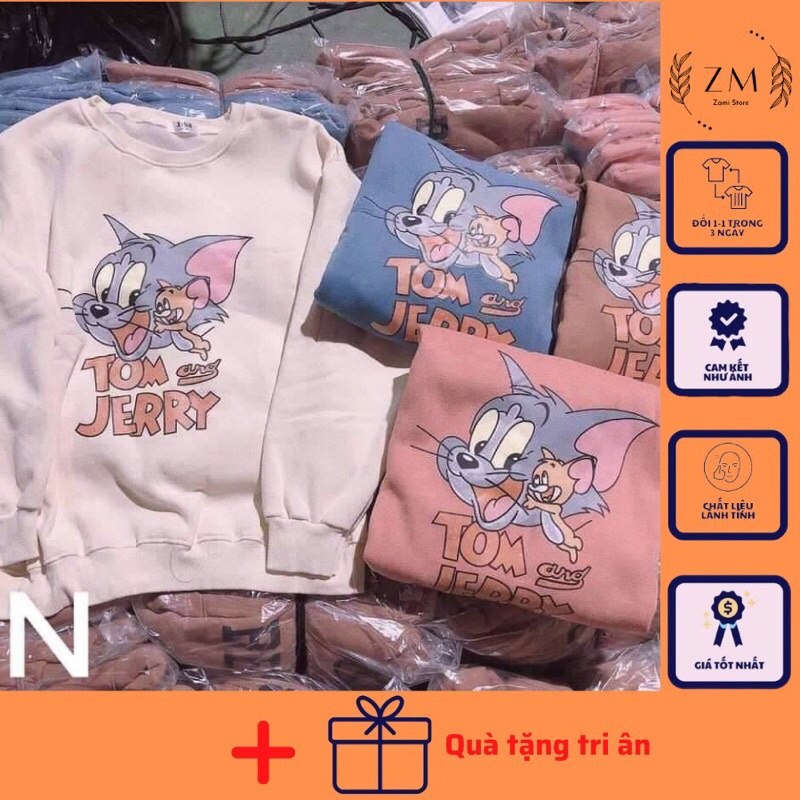 Áo sweater hình Tom & Jerry