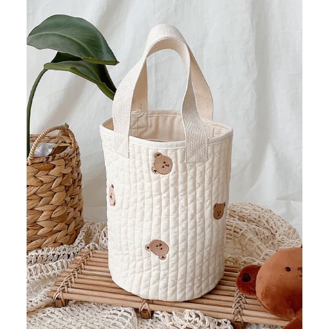 Túi đựng bỉm sữa hình gấu dành cho bé_