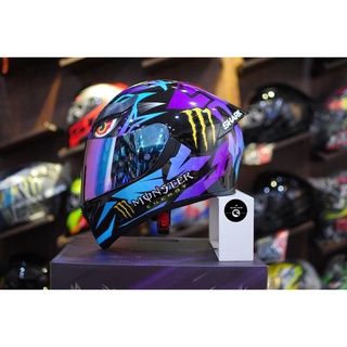 Mũ bảo hiểm Fullface Royal M138 Shark Monster xanh dương tím - Shark Race R Pro Diablo Helmet