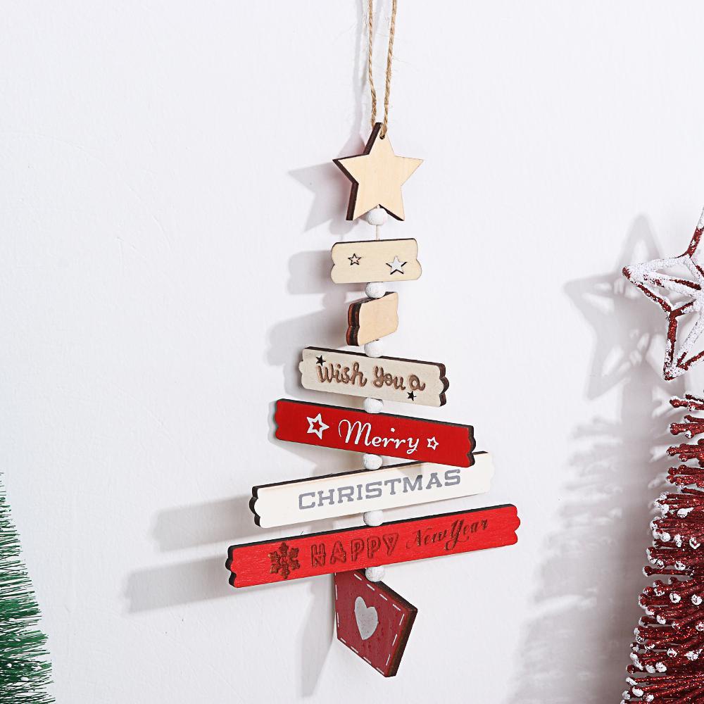 LONTIME Phụ Kiện Treo Trang Trí Cây Thông Noel Bằng Gỗ DIY