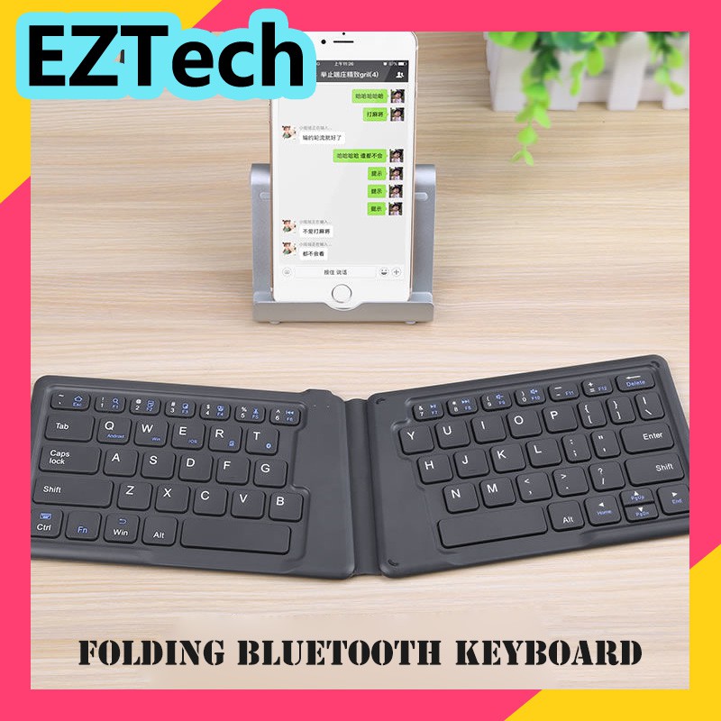 Bàn phím Bluetooth gấp EZTECH Bàn phím máy tính bảng mini di động tương thích cho cửa sổ android mac