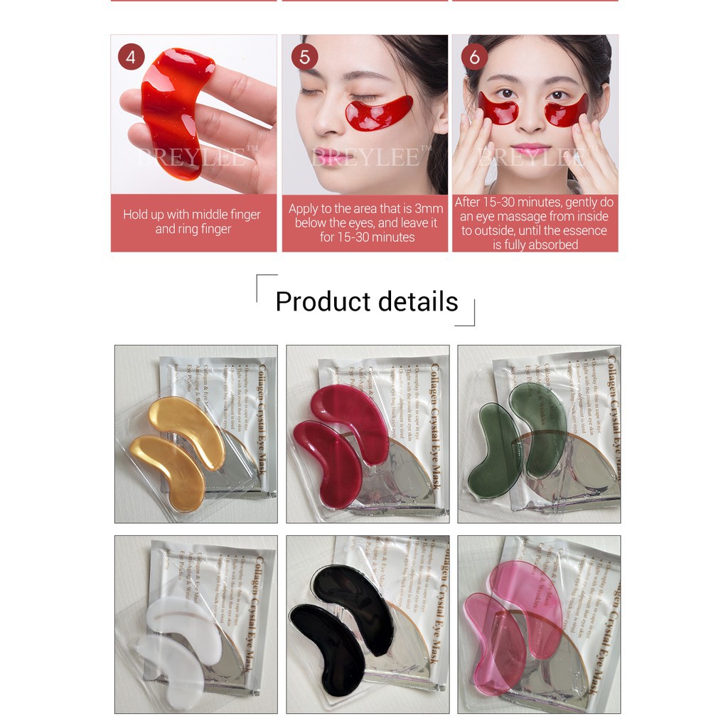 LANBENA Collagen Eye Mask 10pairs Anti Wrinkle Puffiness Anti-aging Sheet