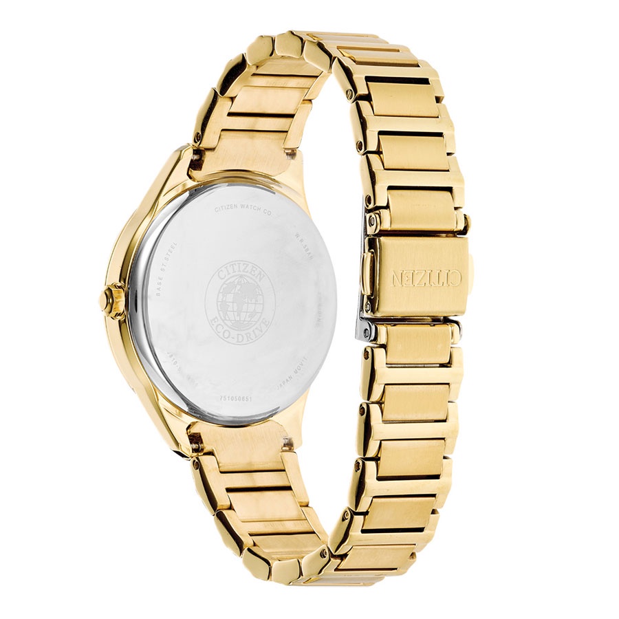 Đồng Hồ Nữ Citizen Đính Đá Swarovski Dây Thép Không Gỉ FE6102-53A - Mặt Trắng