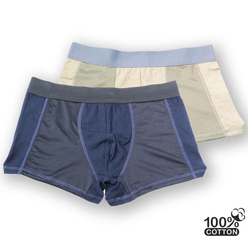 Hộp 5 Quần Lót Nam Citymen Boxer Nhiều Lưng Cao Cấp Vải Cotton Co Giãn 4 Chiều Có Phối Lưới Thoáng Khí Thấm Hút Cực Tốt