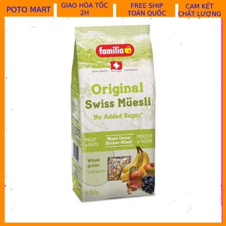 Ngũ Cốc Trộn Trái Cây Sấy Khô Không Đường Original Swiss Muesli 500g- Thụy Sĩ